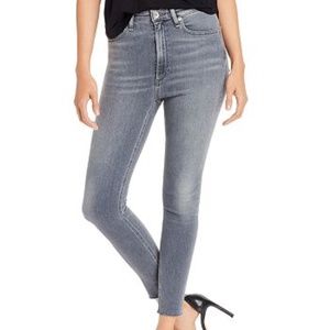 rag & bone Super High-Rise Skinny Jeans 28 Gray